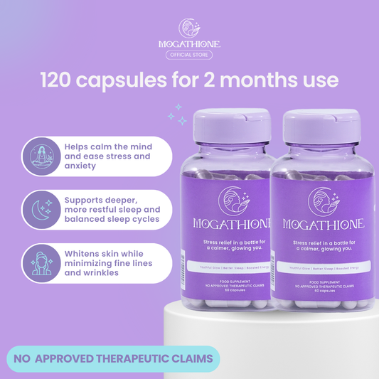 [Bundle of 2] Mogathione 120 pcs Wellness Supplement for Anti-stress, Relaxation, Quality Sleep, and Skin Whitening