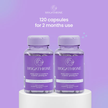 [Bundle of 2] Mogathione 60 pcs Wellness Supplement for Anti-stress, Relaxation, Quality Sleep, and Skin Whitening