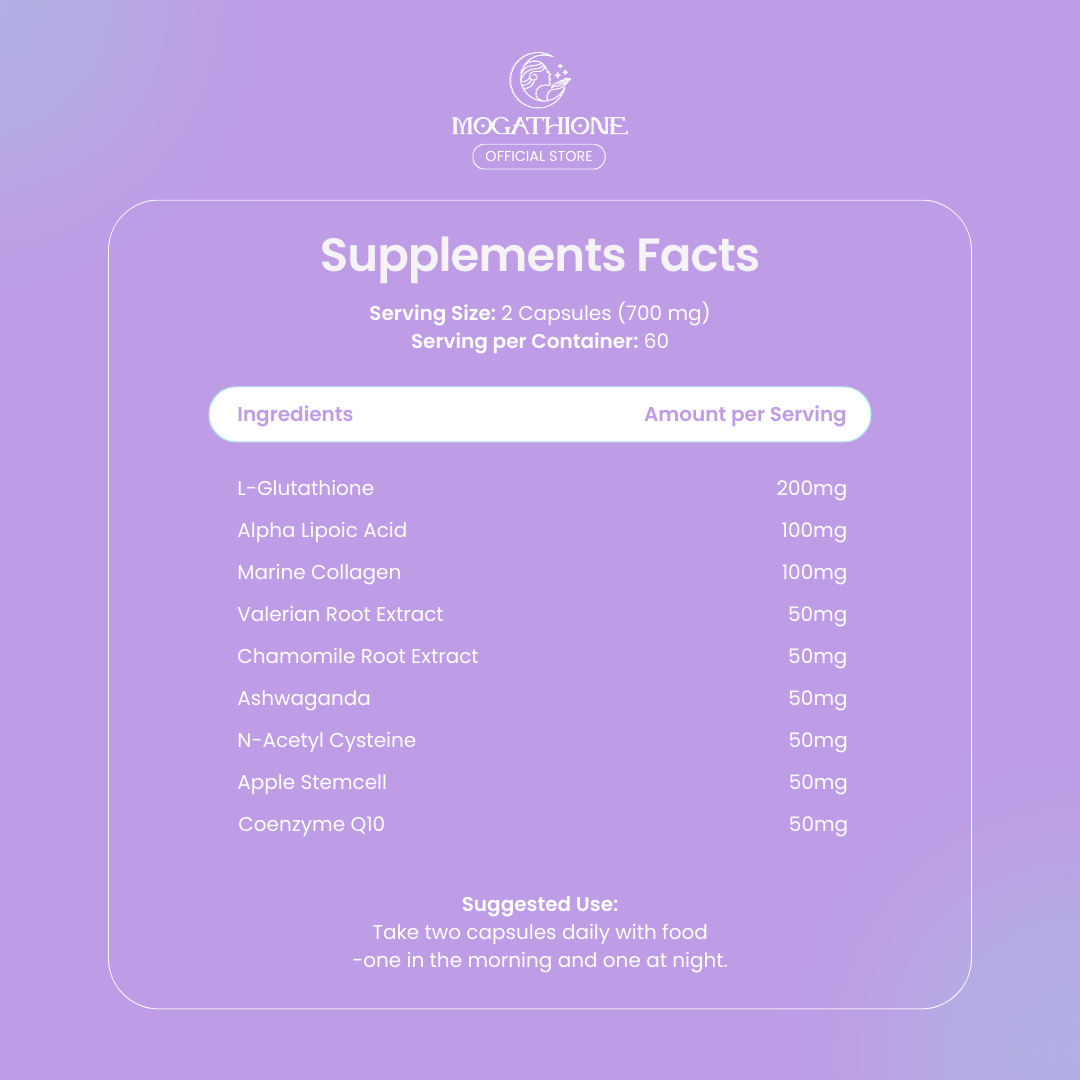 [Bundle Of 3]  Free Gift Box +  Mogathione 180 pcs Wellness Supplement for Anti-stress, Relaxation, Quality Sleep, and Skin Whitening