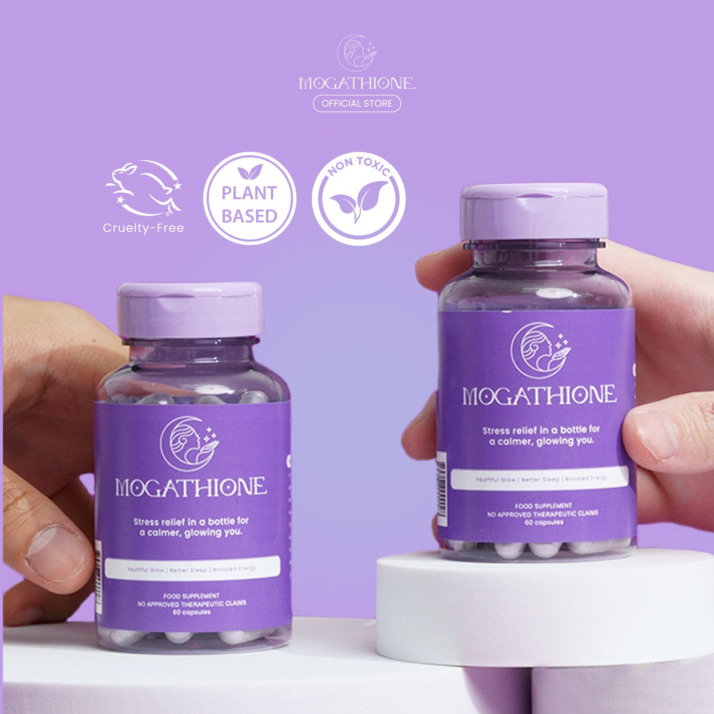 [Bundle of 2] Mogathione 60 pcs Wellness Supplement for Anti-stress, Relaxation, Quality Sleep, and Skin Whitening