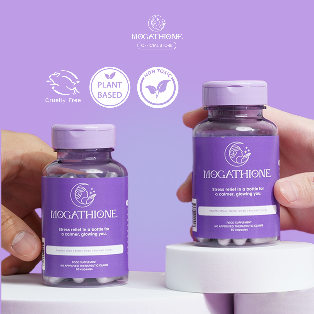[Bundle Of 3]  Free Gift Box +  Mogathione 180 pcs Wellness Supplement for Anti-stress, Relaxation, Quality Sleep, and Skin Whitening