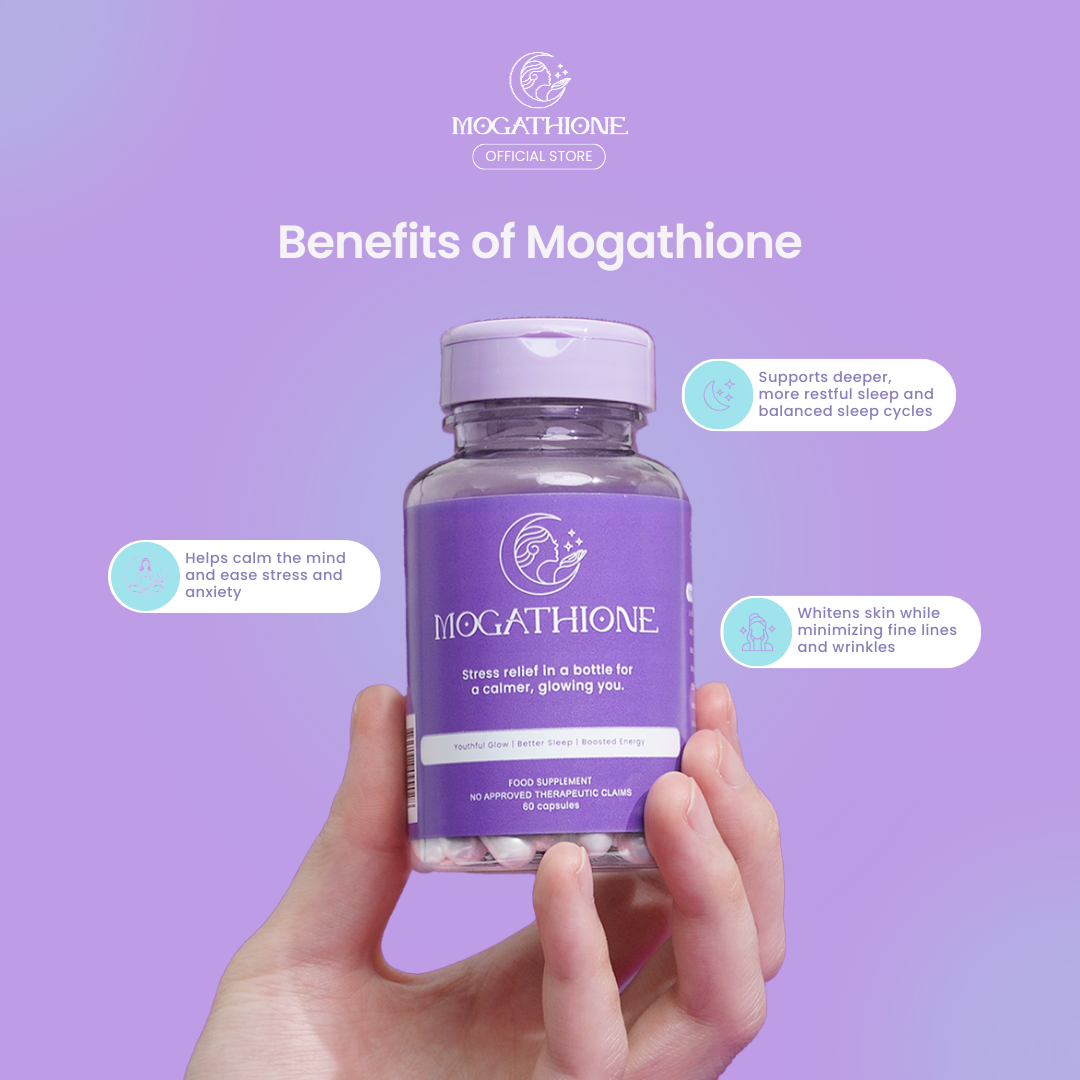 [Bundle Of 3]  Free Gift Box +  Mogathione 180 pcs Wellness Supplement for Anti-stress, Relaxation, Quality Sleep, and Skin Whitening